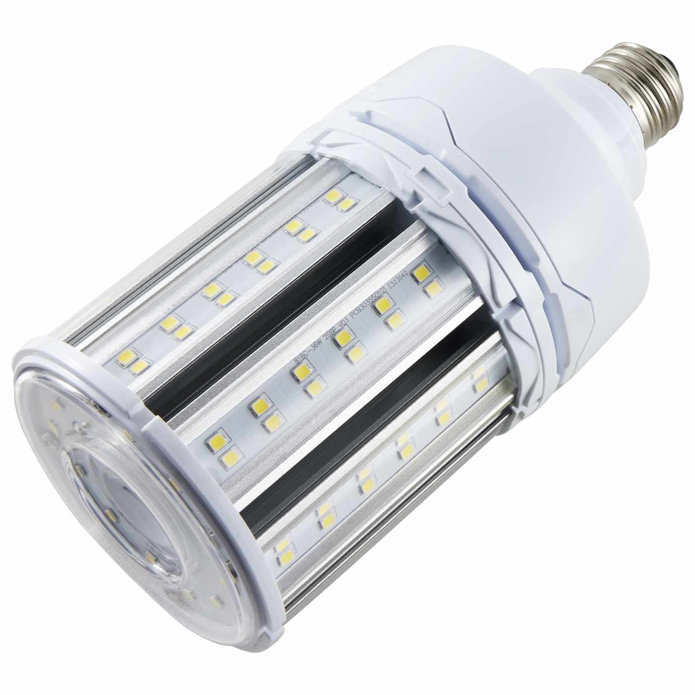 LED corn light bulb on a white background