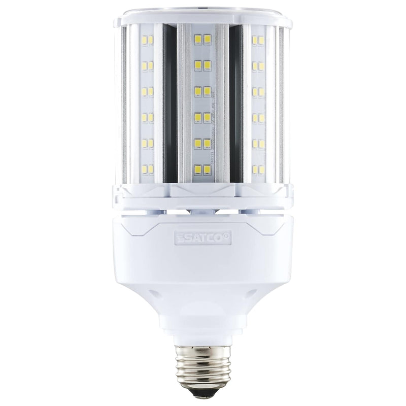 LED corn bulb with E26 base on a white background