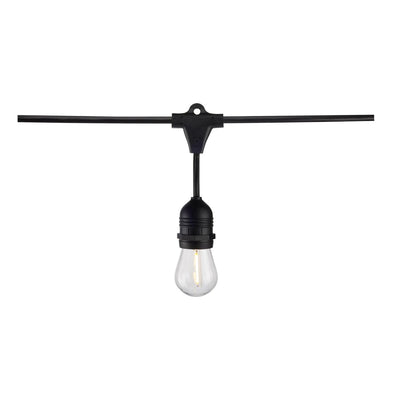 60FT Commercial LED String Light, Includes 24-S14 bulbs, 2200K, 120 Volts