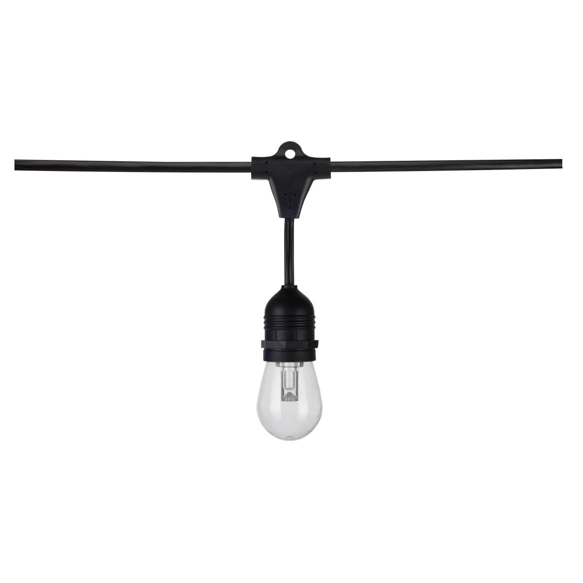 48FT, LED String Light; 15-S14 lamps, 12 Volts, RGBW with Infrared Remote