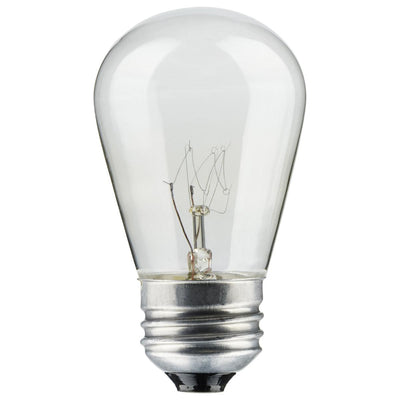 24Ft, Incandescent String Light, Includes 12-S14 bulbs, 120 Volts