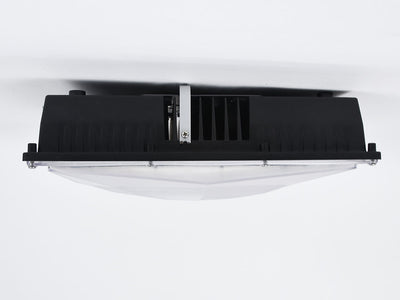 LED Slim Canopy Light, 3640 Lumens, 28W, 4000K or 5000K, 120-277V, Motion Sensor Option, Black
