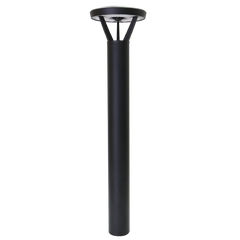 Off-Grid LED Solar Bollard Light, 500 Lumens, CCT Selectable, Turtle Friendly, Black Finish