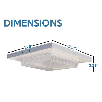 LED Canopy Light, 2358 Lumen Max, 120-277V, Selectable Wattage and CCT