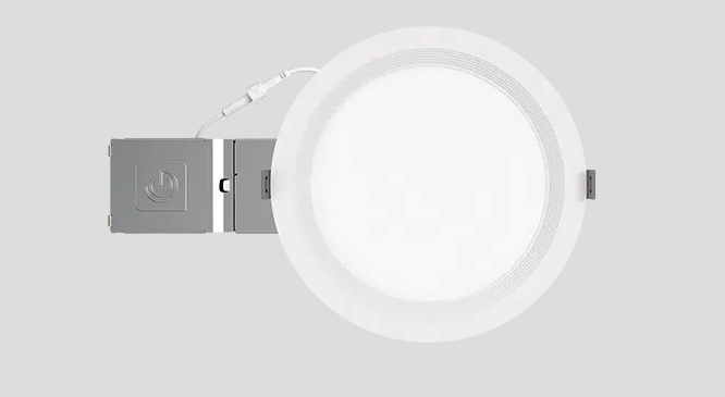 8" Round Multifit Flat Recessed Light, 1,500 Lumens, 17.5W, 120-277V, CCT Selectable 2700K/3000K/3500K/4000K/5000K