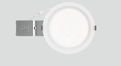 8" Round Multifit Flat Recessed Light, 2,000 Lumens, 24W, 120-277V, CCT Selectable 2700K/3000K/3500K/4000K/5000K