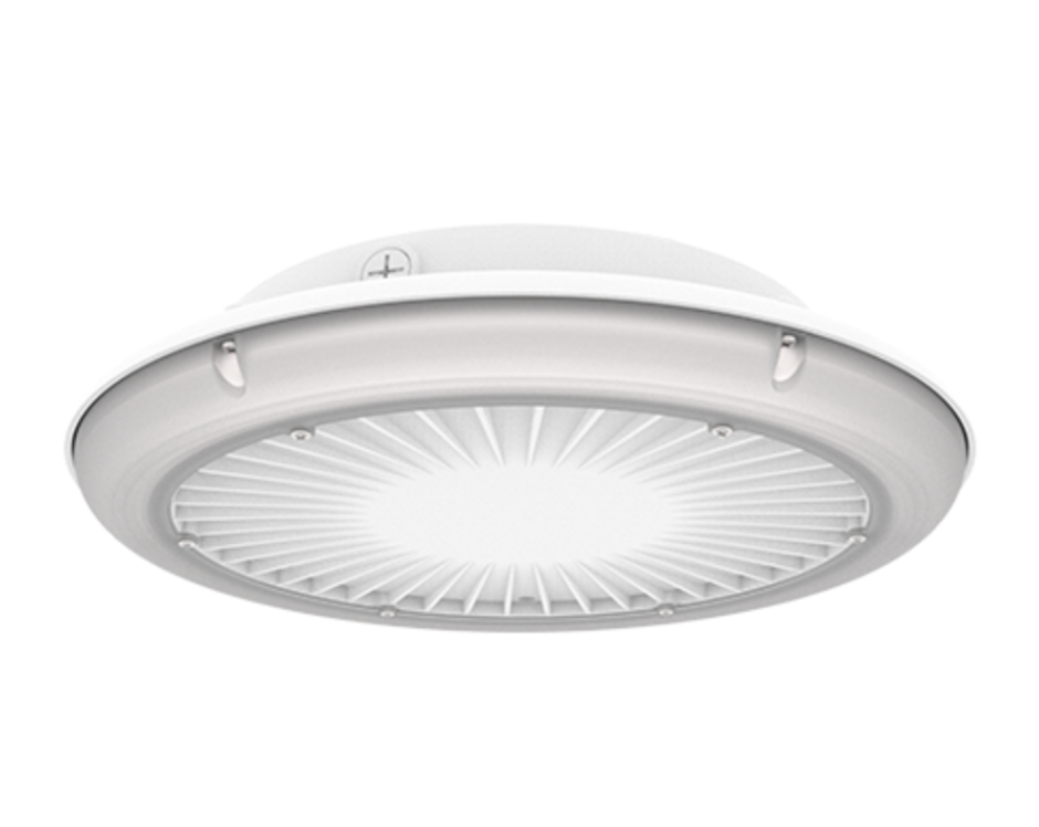 UFO Parking Garage Canopy Light Fixture, 58W, 3000K, 4000K or 5000K, 120-277V, Bronze, Black, Silver or White Finish
