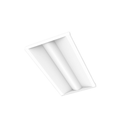 2x4 Foot LED Volumetric Troffer, 6000 Lumen Max, Wattage and CCT Selectable, 120-277V