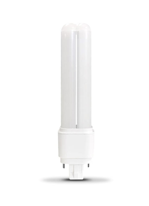 24PK 7W LED Type A PL Lamp, 830LM, 3500K, Dimmable, Omni-Directional, G24Q Base