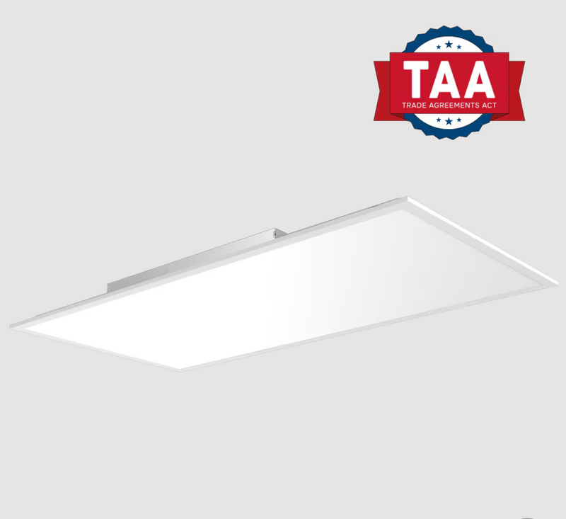 2X4 LED Backlit Panel, 6250 Lumen Max, Wattage and CCT Selectable, 120-277V, TAA Compliant