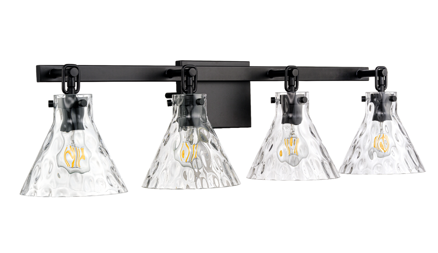 Barlon 34.75" 4-Light Vanity - Matte Black, Polished Nickel, or Vintage Brass