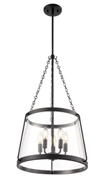 Adabella 17.75" 5-Light Pendant - Matte Black, Polished Nickel, or Vintage Brass