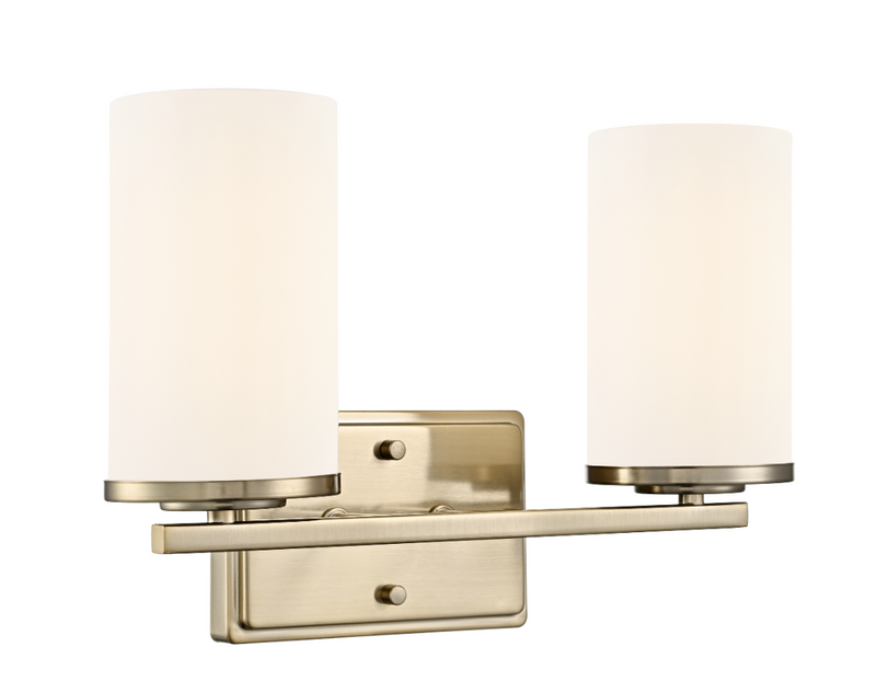 Verlana 14" 2-Light Vanity - Brushed Nickel, Chrome, Matte Black or Modern Gold