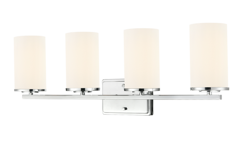Verlana 27.75" 4-Light Vanity - Brushed Nickel, Chrome, Matte Black or Modern Gold