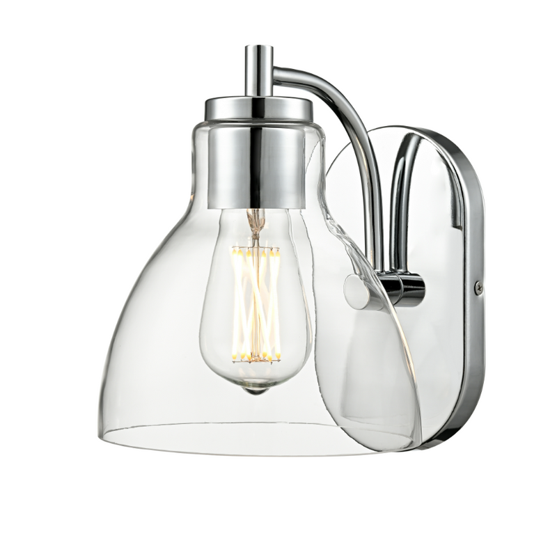 Knightsdale 9.25" High 1-Light Wall Sconce - Chrome, Matte Black or Modern Gold