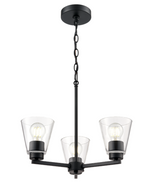 Strayhan 18" 3-Light Chandelier - Brushed Nickel, Matte Black, or Modern Gold