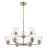 Strayhan 28.5" 9-Light Chandelier -  Brushed Nickel, Matte Black, or Modern Gold