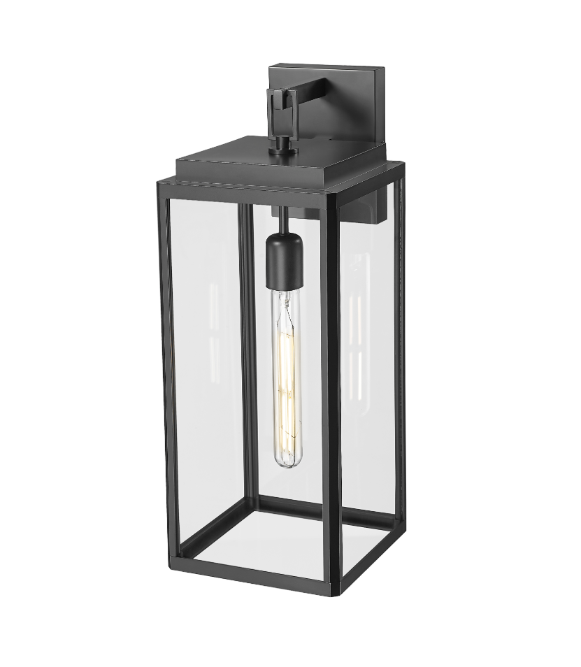 Alpharetta 19.75" High 1-Light Outdoor Wall Lantern - Powder Coated Black