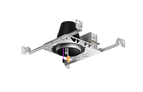 3 inch silver metal ceiling-mounted dedicated led recessed light with black shade and led ic airtight housing