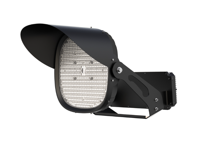 LED Sport Light, 115,224 Lumen Max, Wattage Selectable, Adjustable Beam Angle, 5000K, 200-480V