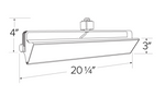 20" LED Pipe™ Wall Wash Track Fixture, 2500 Lumens, 40W, CCT Selectable, 120V, Black or White Finish