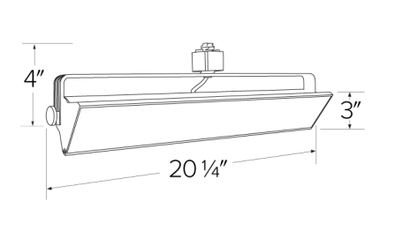 20" LED Pipe™ Wall Wash Track Fixture, 2500 Lumens, 40W, CCT Selectable, 120V, Black or White Finish