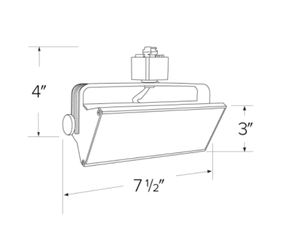 6" LED Pipe™ Wall Wash Track Fixture, 1000 Lumens, 14W, CCT Selectable, 120V, Black or White Finish