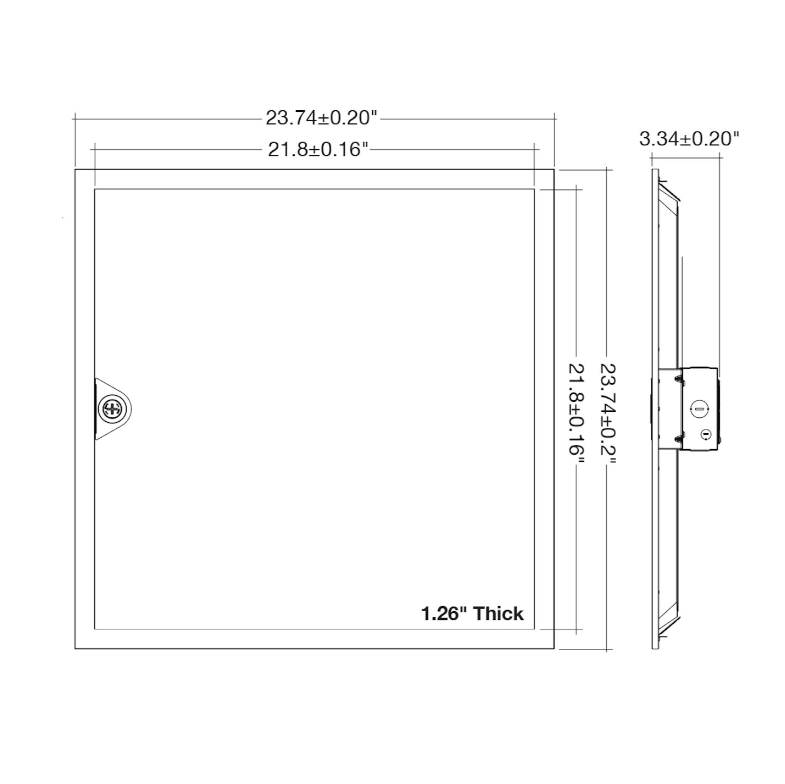 2PK 2x2 Backlit-Line: LED Panel High Bay, 34,400 Lumen Max, Wattage and CCT Selectable, 120-277V, Sensor Ready