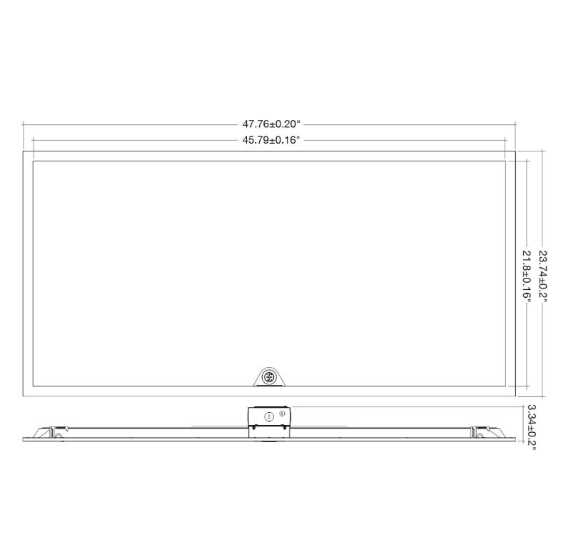 2PK 2x4 Backlit-Line: LED Panel High Bay, 52,000 Lumen Max, Wattage and CCT Selectable, 120-277V, Sensor Ready