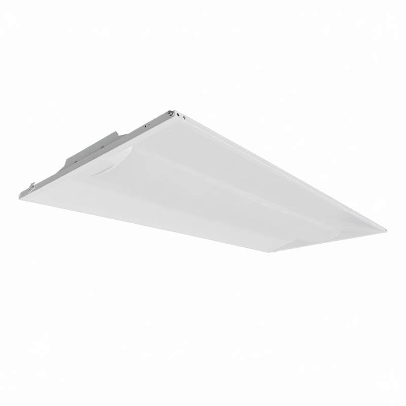 White rectangular object on a light gray background