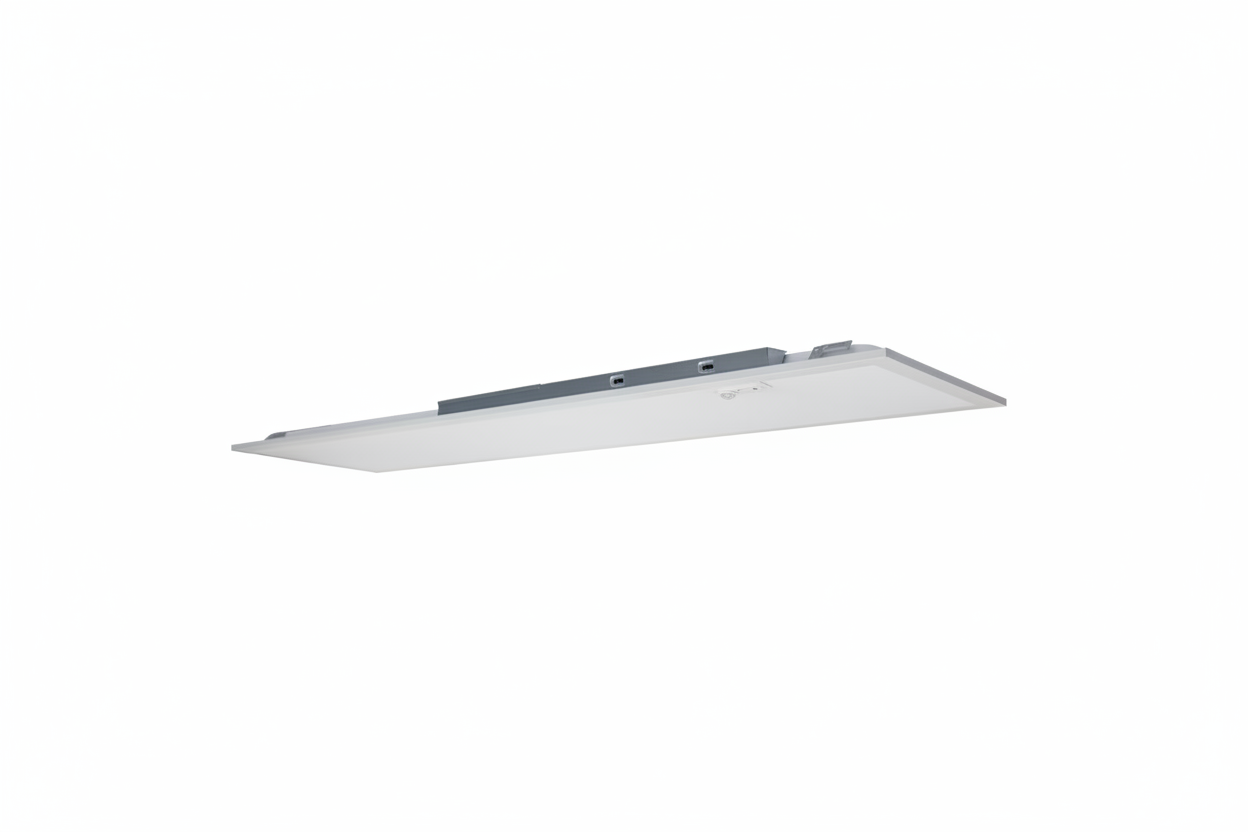 Rectangular ceiling light fixture on a white background