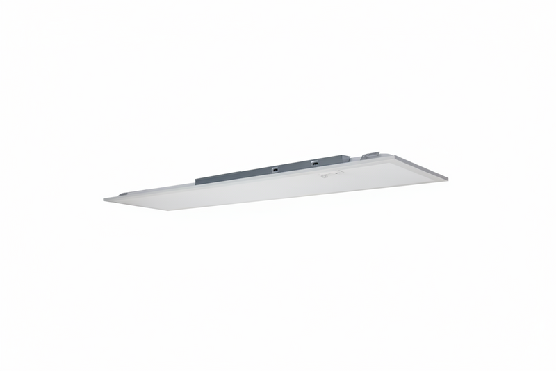 Rectangular ceiling light fixture on a white background