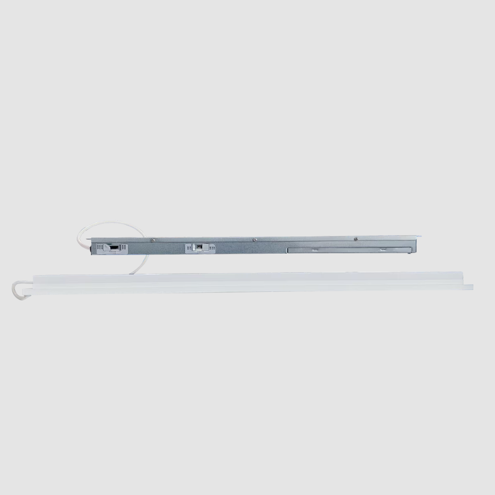 2x2 LED Grid Frame Light side view in a white background