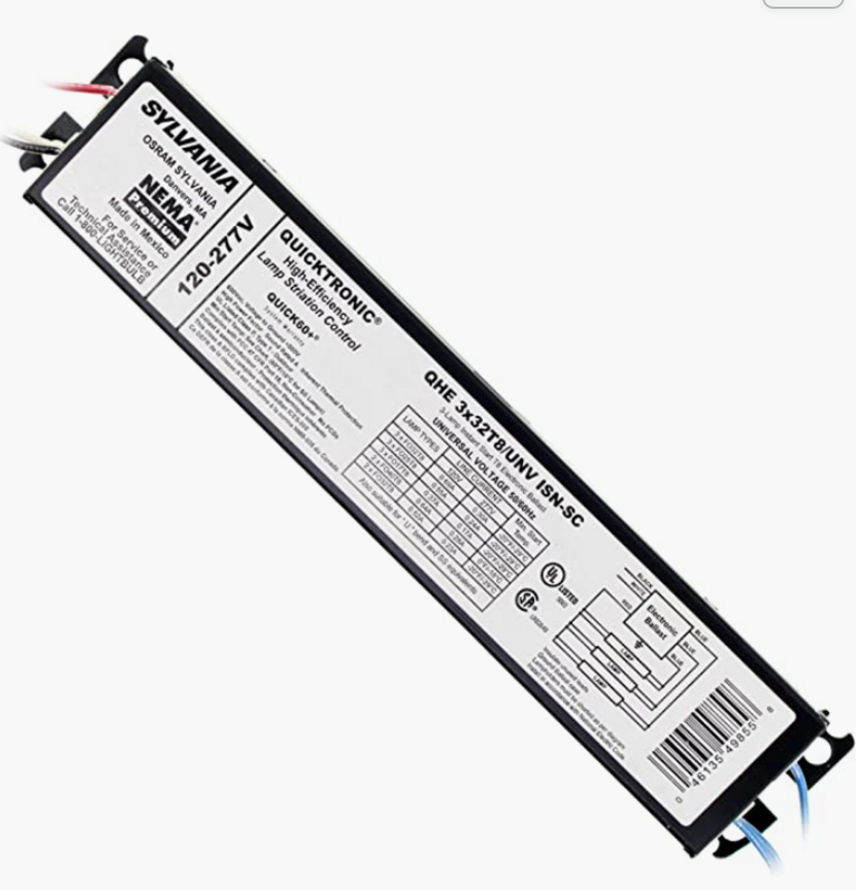 10PK Sylvania QUICKTRONIC High Efficiency T8 Instant Start Ballast, 3