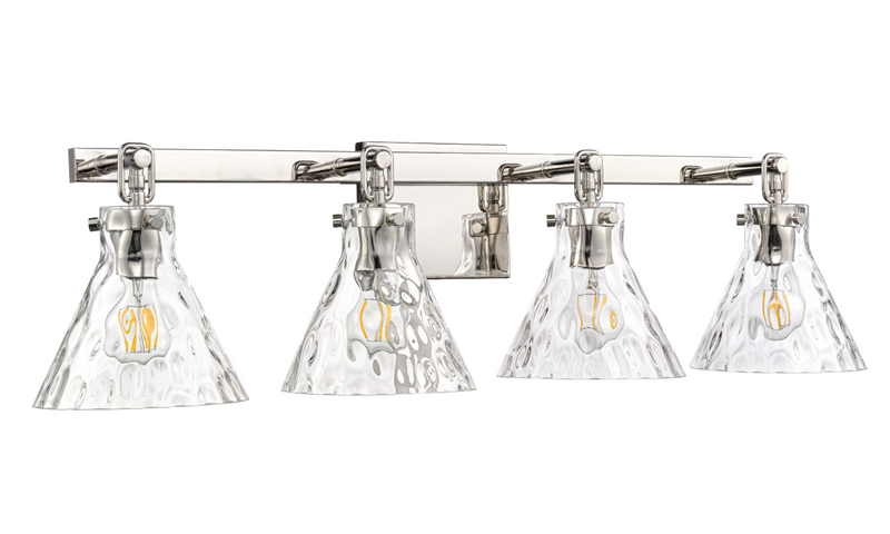 Barlon 34.75" 4-Light Vanity - Matte Black, Polished Nickel, or Vintage Brass