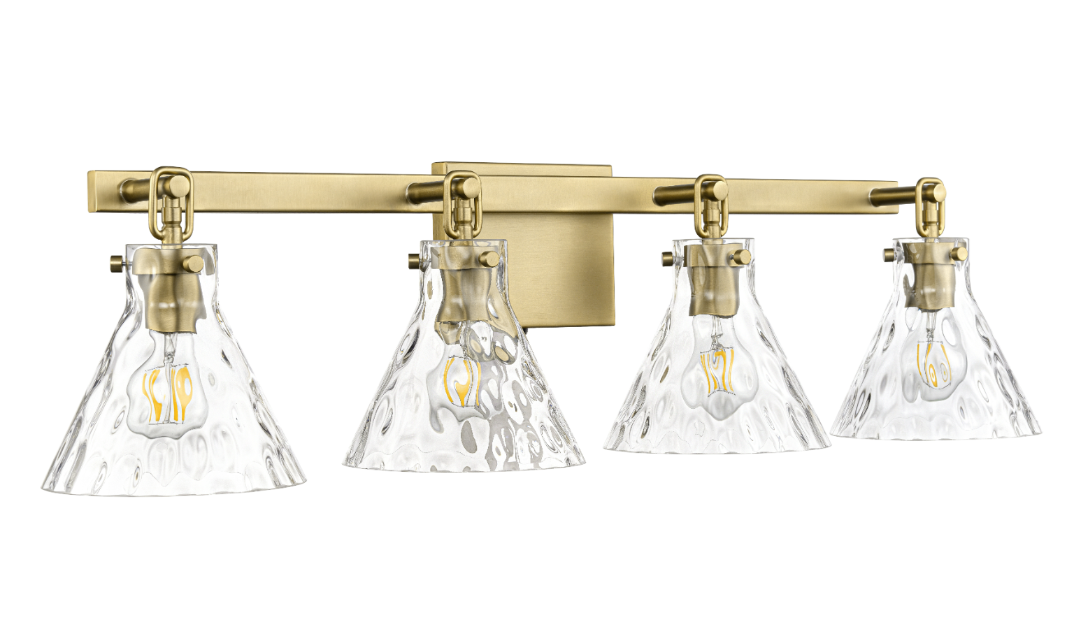 Barlon 34.75" 4-Light Vanity - Matte Black, Polished Nickel, or Vintage Brass