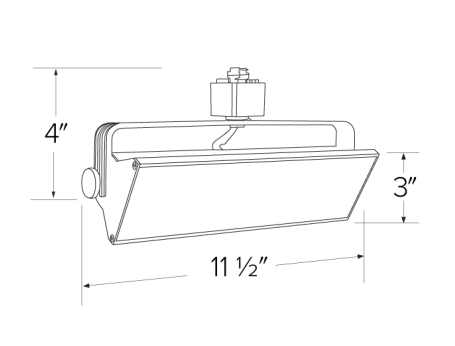 12" LED Pipe™ Wall Wash Track Fixture, 1550 Lumens, 20W, CCT Selectable, 120V, Black or White Finish