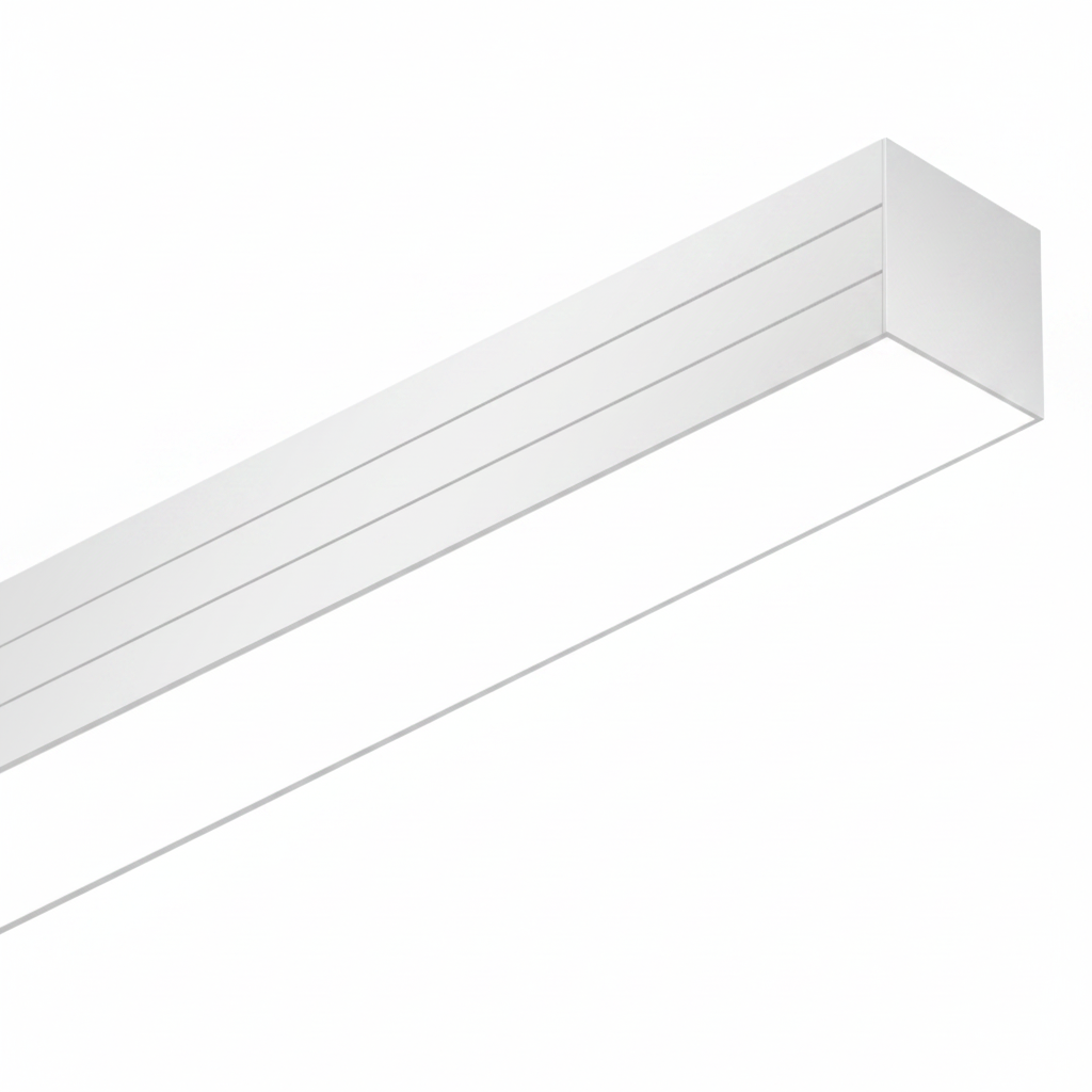 3.8" X 3FT LED Linear Light, 3600 Lumen Max, Wattage and CCT Selectable, 120-277V, Black or White Finish