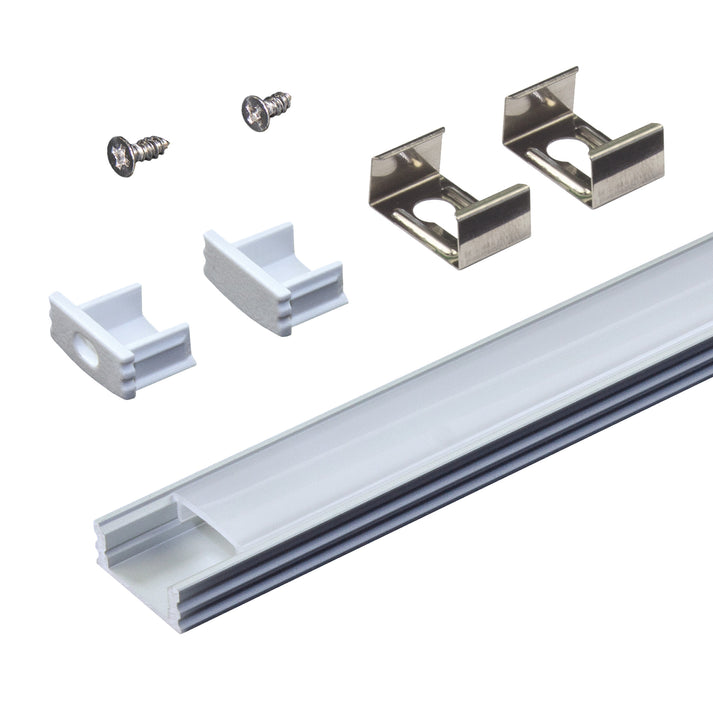 Led Channel Brackets 5 Pack LED Strip Light Mounting Channel Silver Aluminum | Warehouse ...