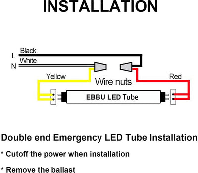 5 PK 4 Ft. Emergency LED T8 Tube, 18W, 2340 Lumens, CCT Selectable, 100-277V