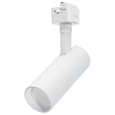 10 Watt LED Track Head; 36 Degree Beam Spread; J-Style Track; 5 CCT Selectable; Matte White or Black Finish