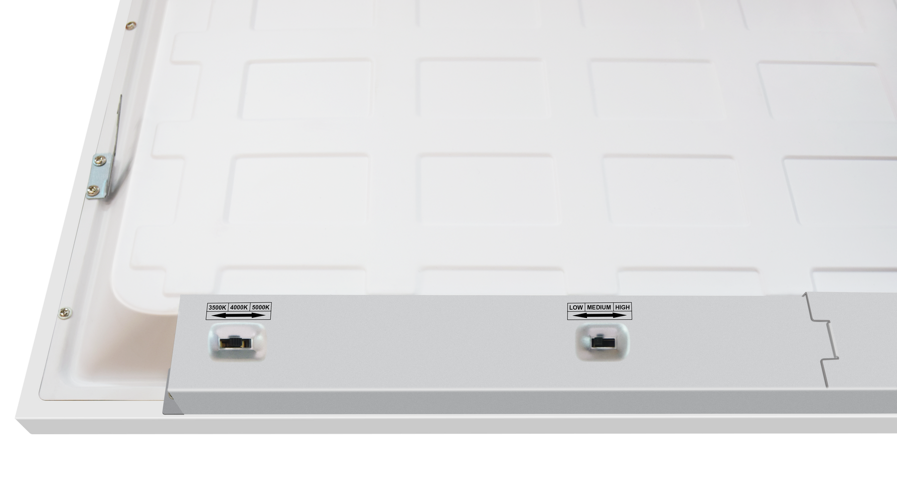2x2 Back-Lit LED Designer Panel, 3850 Lumen Max, Wattage and CCT Selectable, Emergency Backup Option, 120-277V