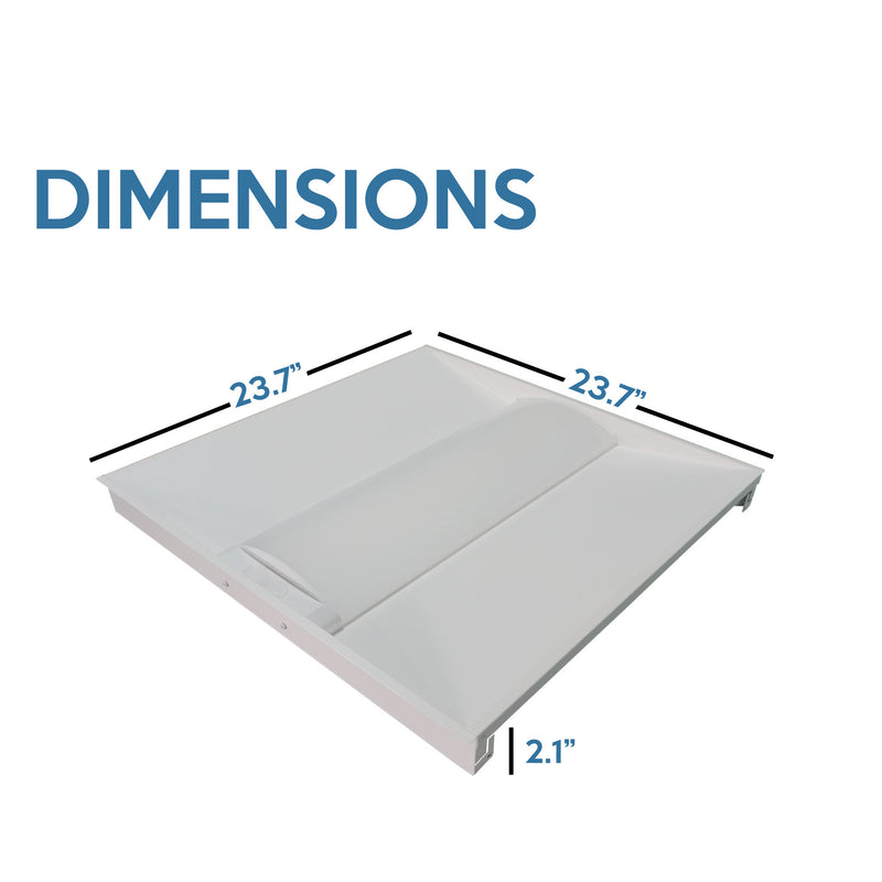 2 x 2 Foot Concord G5 LED Center Basket Troffer, 4550 Lumens, Wattage and CCT Selectable, Dimmable, 120-277V