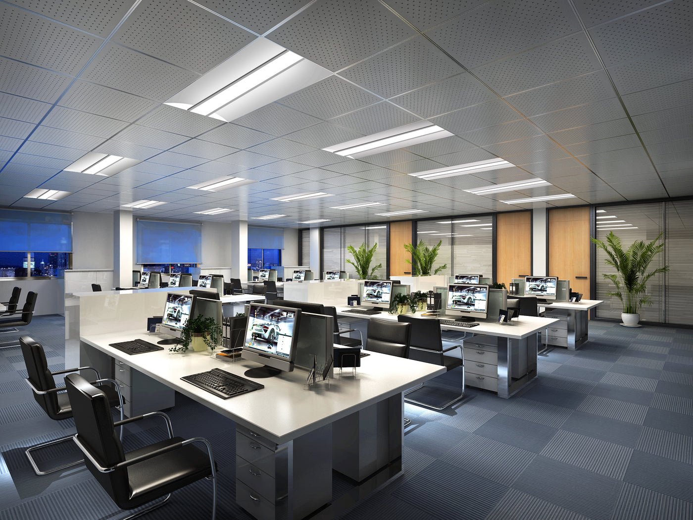 2x4 Premium Indirect LED Troffer, 5500 Lumen Max, Wattage and CCT ...