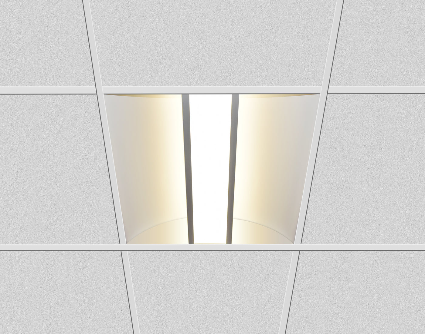 2x2 Premium Indirect LED Troffer, 4400 Lumen Max, Wattage and CCT Selectable, Dimming, 120-277V