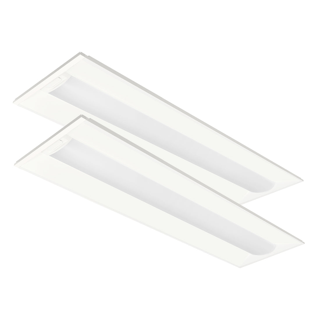 2PK 1X4 LED Troffer, 3900 Lumen Max, Wattage and CCT Tunable, 120-277V, Sensor Ready