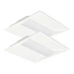 2PK 2X2 LED Troffer, 5200 Lumen Max, Wattage and CCT Tunable, 120-277V, Sensor Ready