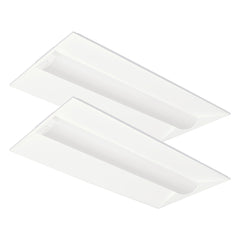 2PK 2X4 LED Troffer, 5850 Lumen Max, Wattage and CCT Tunable, 120-277V, Sensor Ready