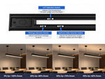 6 FT LED Direct/Indirect Suspended Linear Fixture, 9375 Lumen Max, Wattage and CCT Selectable, 120-277V, White Finish
