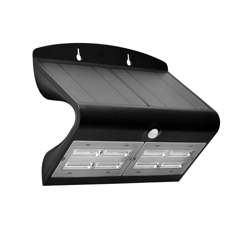 Solar Light Led 800 Solar Panel Wall Light 800 Lumens 4000K Black VIOS | Warehouse-Lighting.com